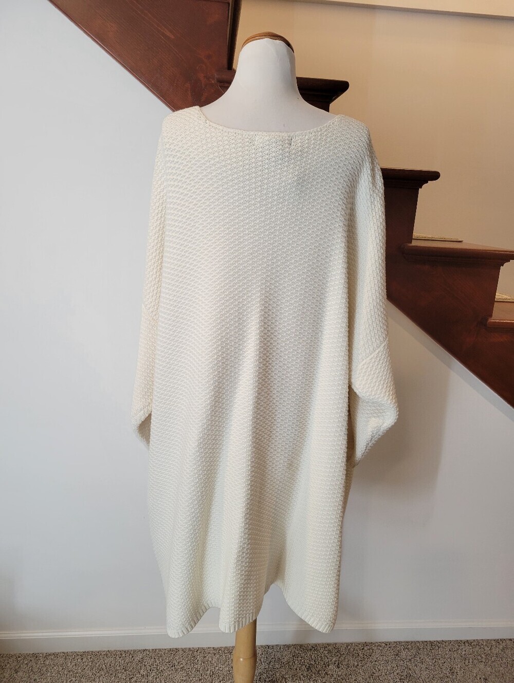 Ellos Cream Open-Front Knit Women's Sweater Cardigan Size 3X - Picture 7 of 7